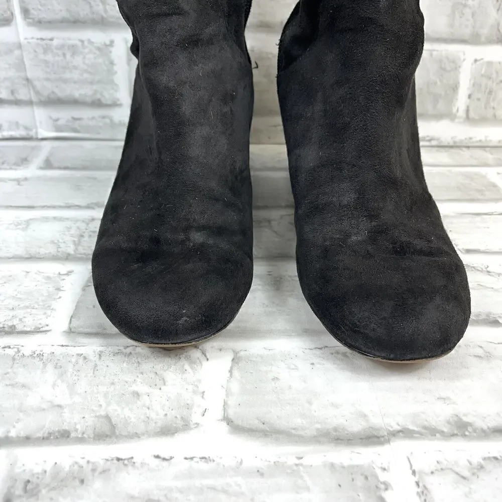 Sam Edelman Vinney Women's Size 8.5 Black Round Toe Stretch Knee High Boots